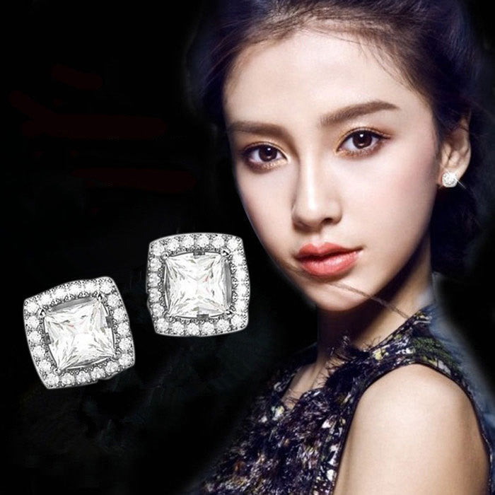 Zircon Square earrings – Unique Gift Ideas — 1