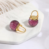 Crystal Ball Heart-shaped Retro Stud Earrings – Holiday Gift Ideas — 1