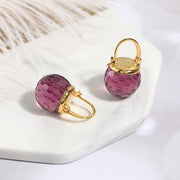 Crystal Ball Heart-shaped Retro Stud Earrings – Holiday Gift Ideas — 1