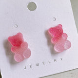 Fruit Juice Jelly Bear Earrings Soft Girl – Gifts for Kids — 3