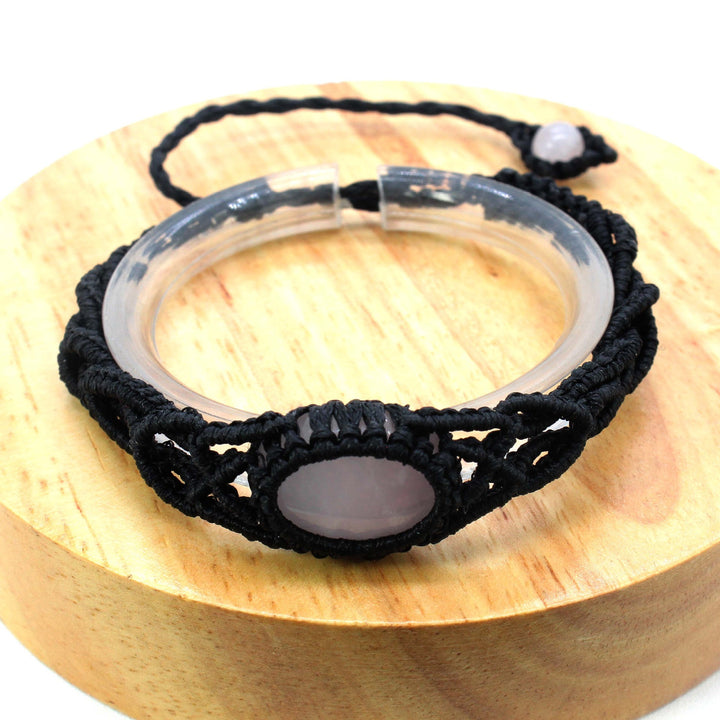 Natural Crystal Dan-shaped Handmade DIY Woven Bracelet – Stylish Gifts — 1