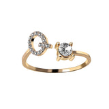 Design Adjustable 26 Initial Letter Ring Fashion – Stylish Gifts — 16