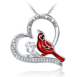 Creative Heart Shaped Cardinal Pendant Necklace – Jewelry Gift Ideas — 5
