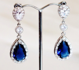Sapphire crystal diamond earrings – Everyday Gifts — 4