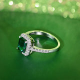 Emerald S925 Sterling Silver Ring Classic Vintage Ring – Useful Gifts — 3