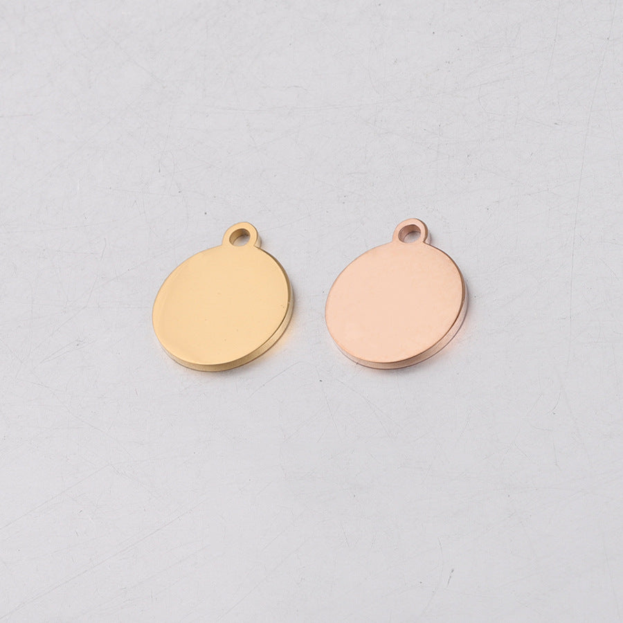 Stainless Steel Smooth Small Round Disc Pendant – Jewelry Gift Ideas — 1