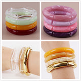 Acrylic Women's Elbow Elastic Glossy Bracelet – Jewelry Gift Ideas — 5