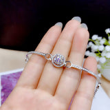 Silver Plated 18K White Gold Bracelet Chain Hollow – Stylish Gifts — 5
