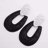 Water Drop Color Contrast Alloy Hollow Earrings – Meaningful Gifts — 2