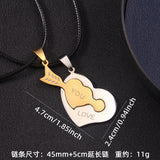 Cute Heart Couple Necklace With One Arrow LOVEYOU – Jewelry Gift Ideas — 3