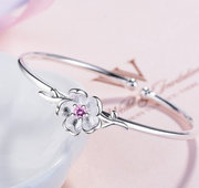 Crstal Flower Leaf Cuff Bracelet – Jewelry Gift Ideas — 8