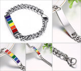 Colored men and women stainless steel bracelet – Jewelry Gift Ideas — 8