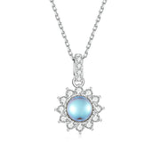 Platinum Plated Sparkle Little Sun Necklace Stud – Jewelry Gift Ideas — 7