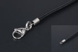 Black Woven Linen Wax Rope Necklace – Jewelry Gift Ideas — 13