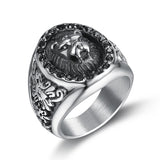 Exaggerated Domineering Black Diamond Lion Head Ring – Useful Gifts — 1