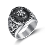 Exaggerated Domineering Black Diamond Lion Head Ring – Useful Gifts — 1