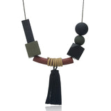 Geometric wood sweater chain – Stylish Gifts — 1