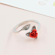 Sweet Temperament Female Rose Flower Ring Adjustable – Gifts for Her — 4