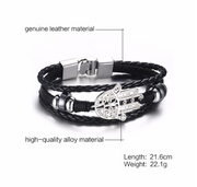Alloy lucky figure 8 leather bracelet – Jewelry Gift Ideas — 13