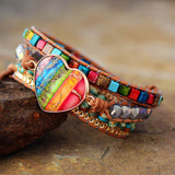 Natural imperial stone hand-woven bracelet – Jewelry Gift Ideas — 3