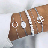 Fashion Alloy Map Little Turtle Seagull Bracelet Set – Stylish Gifts — 1