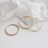Glossy line rose gold thin ring – Meaningful Gifts — 3