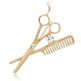 Scissors comb small suit collar needle – Birthday Gifts — 2