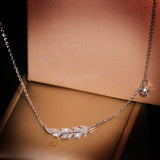 Leaf Necklace Copper Inlaid Zircon Pendant – Jewelry Gift Ideas — 5