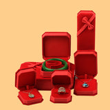 Octagonal Bowknot Flannel Jewelry Box Ring – Jewelry Gift Ideas — 1