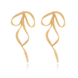Personalized Simple Metal Bow Earrings – Practical Gifts — 6