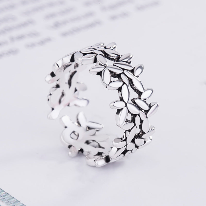 Olive leaf split ring – Practical Gifts — 1