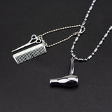 Hair Dryer Scissors Comb Necklace Pendant – Jewelry Gift Ideas — 3