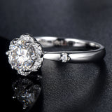 S925 Sterling Silver Ring Women's Broken Diamond – Gifts for Her — 6
