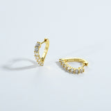 S925 Silver Heart-shaped Earrings Zircon Earrings – Thoughtful Gifts — 4
