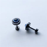 Personality Men's Stainless Steel Eye Pattern Stud – Gifts for Him — 7