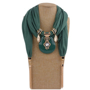 Round Chain Fringe Pendant Scarf Shawl Scarf – Jewelry Gift Ideas — 6