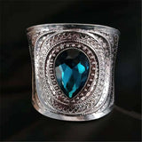 Geometric Water Drop Crystal Bracelet Ring Alloy – Jewelry Gift Ideas — 2