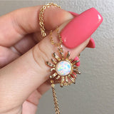 Creative Sun Flower Opal Choker Necklace Female – Jewelry Gift Ideas — 1