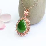 Natural Hetian Jade Pendant Jasper Water Drop – Jewelry Gift Ideas — 2