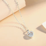 Small Round Diamond Necklace for Ladies Heart – Jewelry Gift Ideas — 5