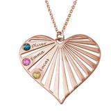 Heart-shaped birthstone name pendant titanium – Jewelry Gift Ideas — 7