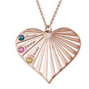 Heart-shaped birthstone name pendant titanium – Jewelry Gift Ideas — 7