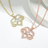 8-word Infinite Symbol Heart Pendant Necklace – Jewelry Gift Ideas — 8