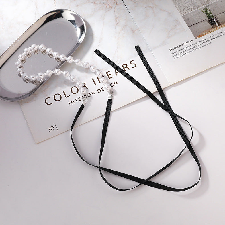 Pearl Ribbon Bow Necklace Free Adjustment – Jewelry Gift Ideas — 1