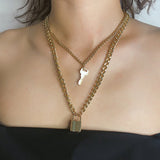 Vintage key lock pendant necklace – Jewelry Gift Ideas — 1