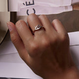 Sterling Silver S925 Simple Eye Guard Ring – Stylish Gifts — 5