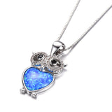 Platinum Opal Owl Necklace Exquisite and Cute – Jewelry Gift Ideas — 3