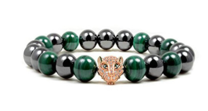 8mm Imitation Natural Stone Copper Bead Bracelet – Jewelry Gift Ideas — 2