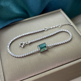 Female Emerald Bracelet 1 Carat Simple Mosaic – Jewelry Gift Ideas — 2