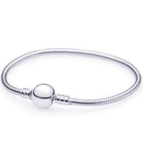 Silver round snake bone bracelet – Jewelry Gift Ideas — 2
